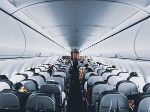 inside airplane