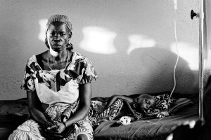 Congolese patient and mother in the mission hospital who will soon have running water in their rooms.